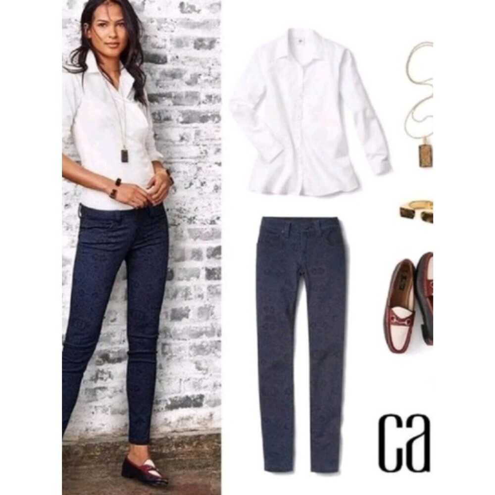 CAbi #3291 It's A Wrap White Button Down Blouse Size Woman's Medium